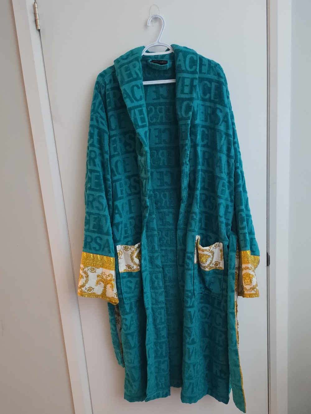 Versace I β‘ Baroque Bathrobe Blue & Gold XXL Excellent Condition